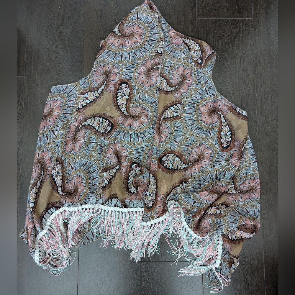 Bohemian Paisley Fringe Vest